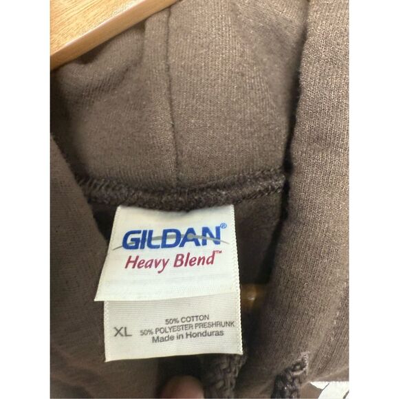 Rare Gildan Heavy Blend Cotton Blend Enjoy Chocolate Belgium Hoodie Size XL - Picture 9 of 9
